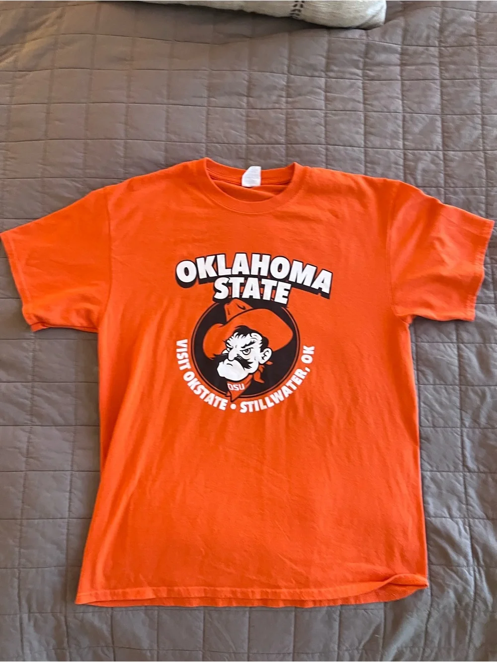Port and Company Orange Oklahoma State Graphic Tee